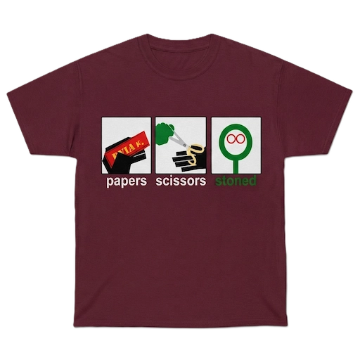 PAPERS SCISSORS STONED - Unisex Premium T-Shirt (4 Colours Available)
