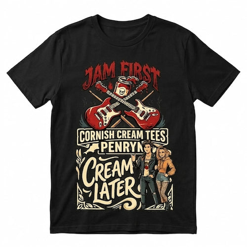 Cornish Cream Tees: JAM FIRST, CREAM LATER Premium T-Shirt