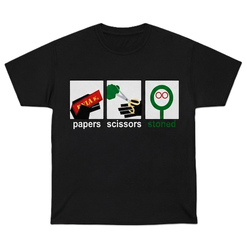 PAPERS SCISSORS STONED - Unisex Premium T-Shirt (4 Colours Available)