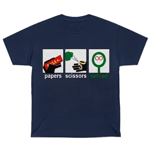 PAPERS SCISSORS STONED - Unisex Premium T-Shirt (4 Colours Available)